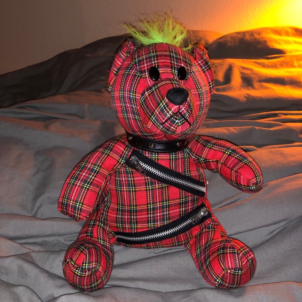 RARE Plaid Hot Topic Bear
